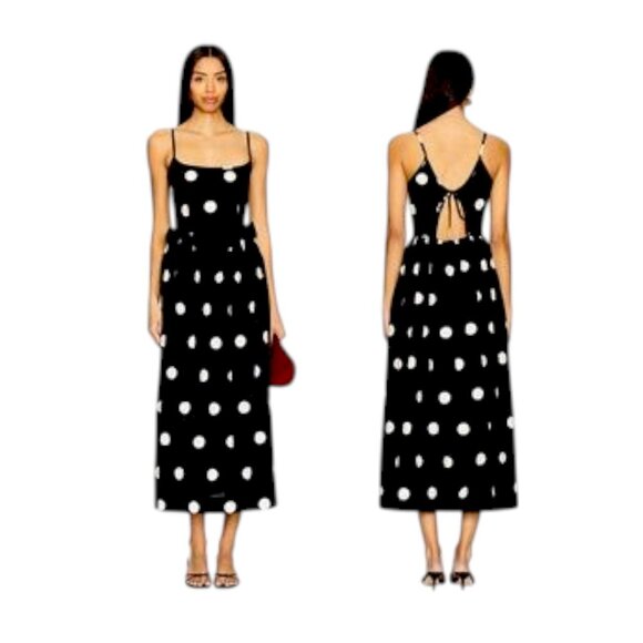 Ciao Lucia Neroni POLKA DOT RIBBON MAXI DRESS X SMALL NWT SOLD OUT! - Picture 3 of 5